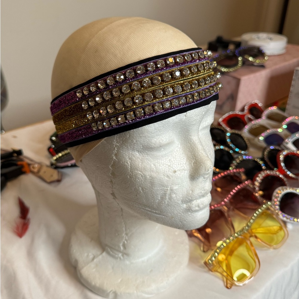 Crystal Headband Purple/Gold